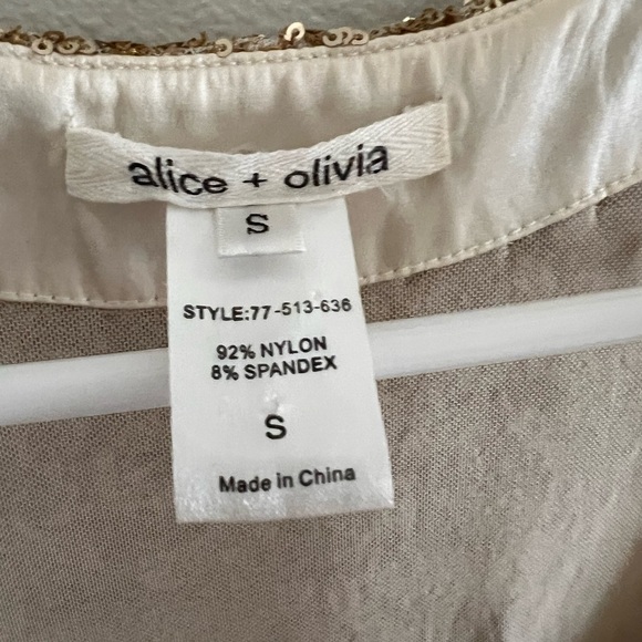 Alice + Olivia gold sequin dress, size s - Picture 5 of 6